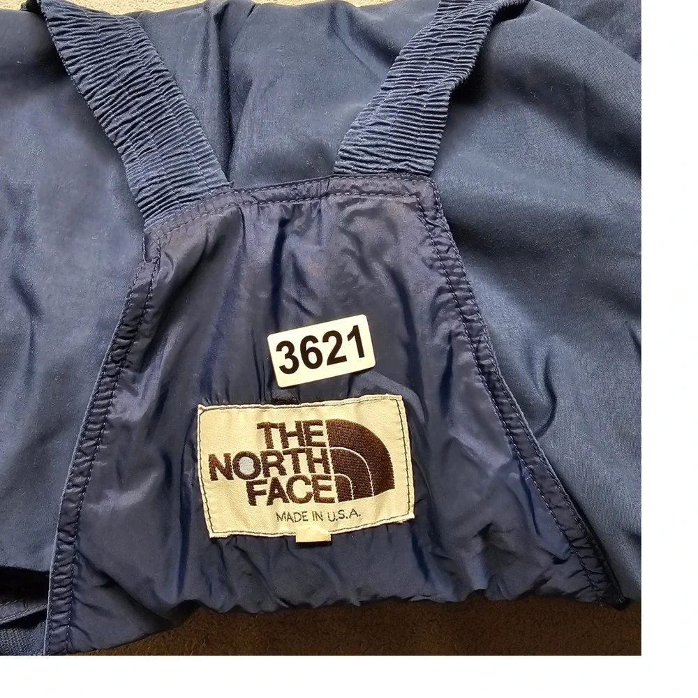 Vintage The North Face Ski Bib Overalls Mens Medium Navy Blue Made in USA Retro